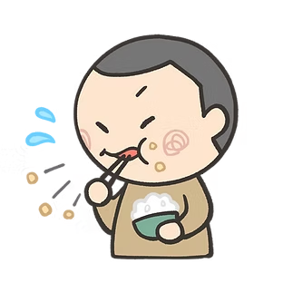 クチャクチャ 音を立てて食べるのイメージ